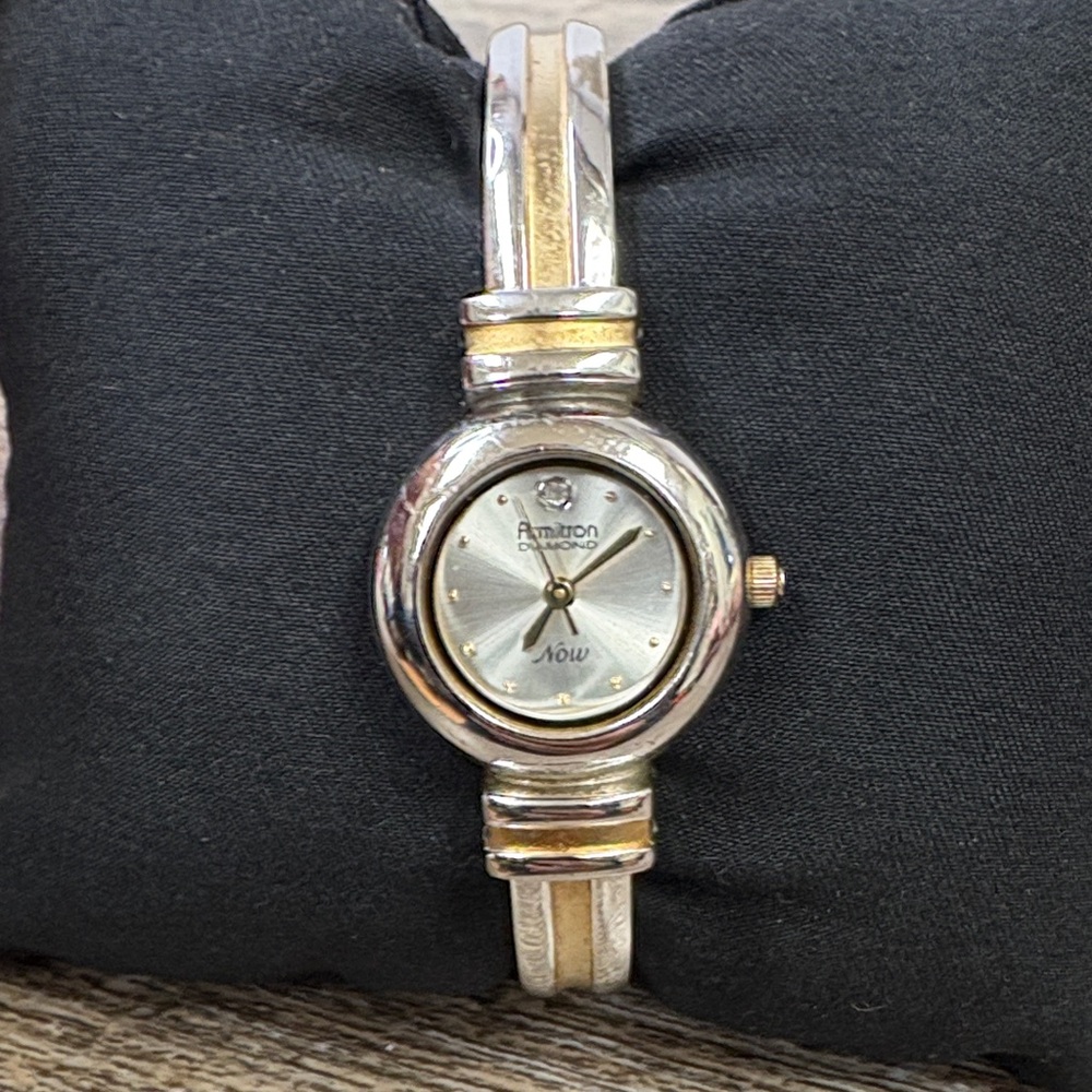 ✨ Amritron “Now” Diamond Accent Two-Tone Bracelet Watch ✨